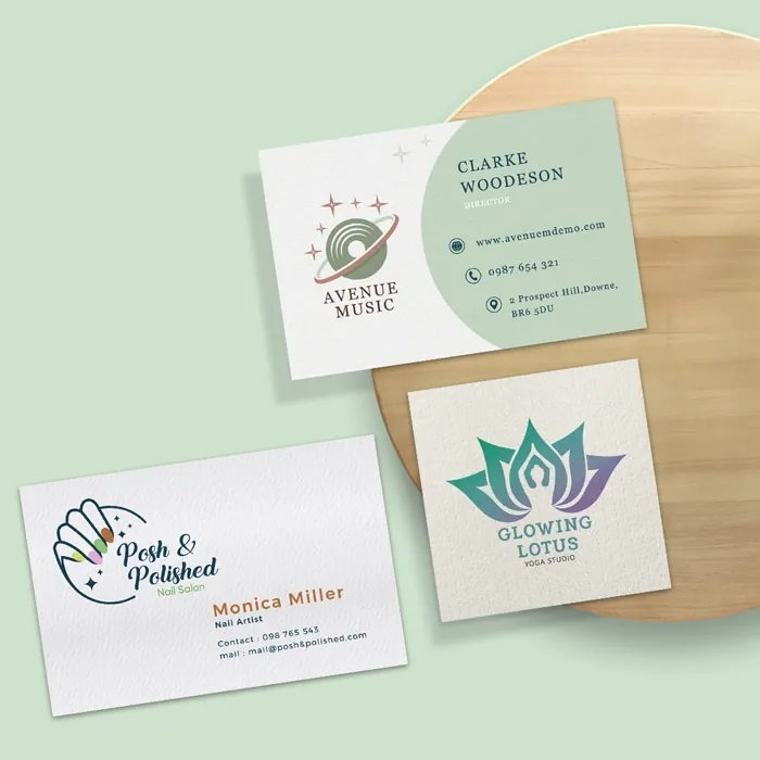 Textured mini cards