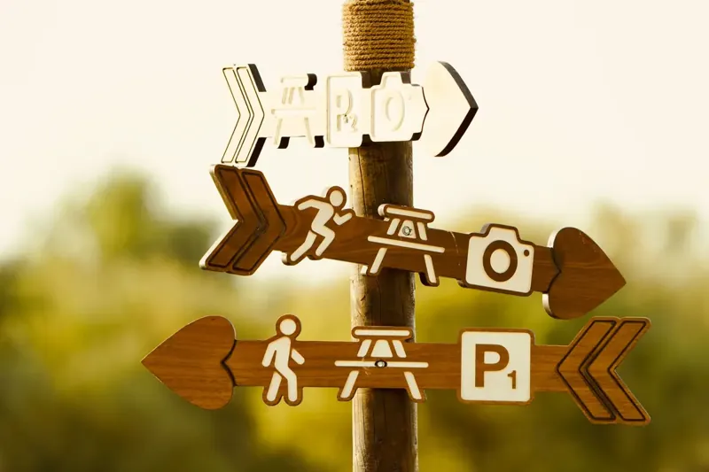A-frame direction signs