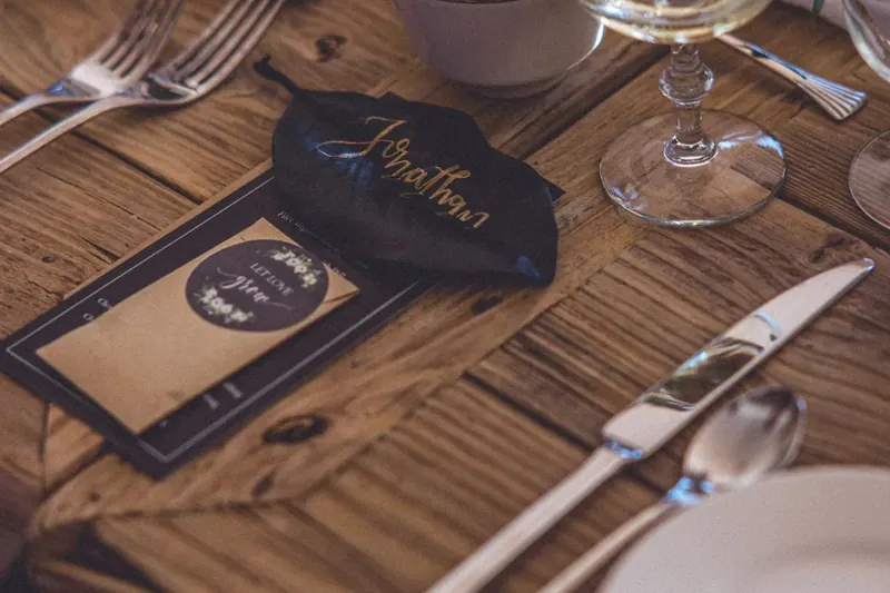 Wedding menus